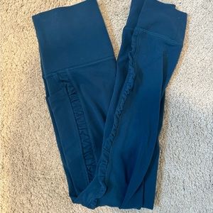 Athleta Salutation Stash Tights - XXS - Sardinia Blue